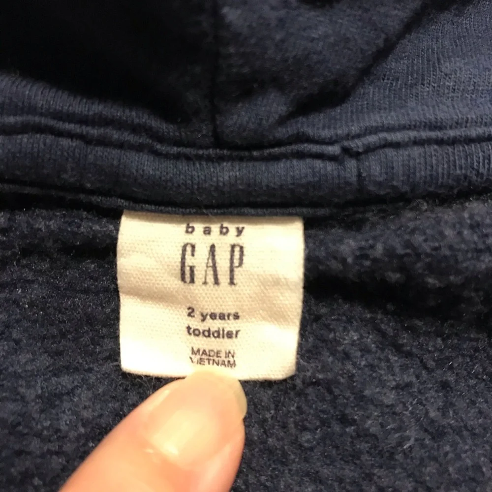 GAP 2T  shark hooded zipper sweatshirt